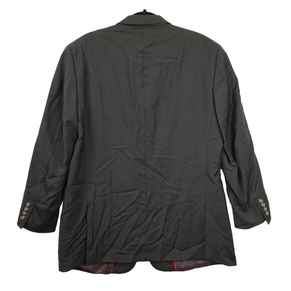 Pierre Cardin Suit Jacket Men's Size 42R 100% Wool Gray Pinstripe Lined Blazer - Picture 2 of 12